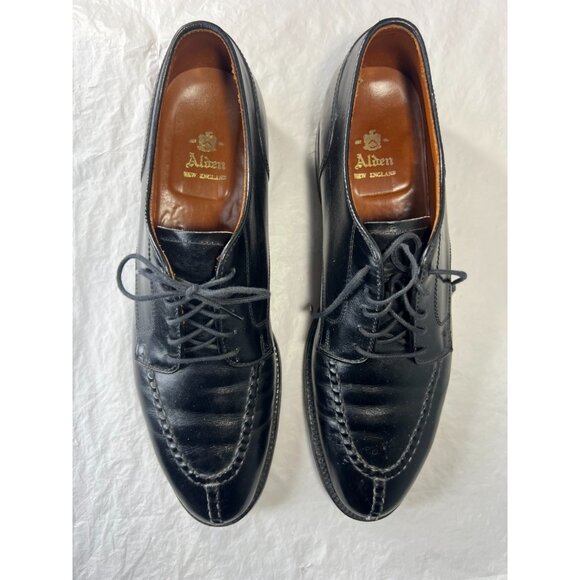 Alden 961 Mens 10.5 AA Dress Shoes Oxford Split Toe Black Leather New England